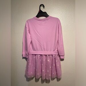 Girls' Pink Long Sleeve Tulle Dress